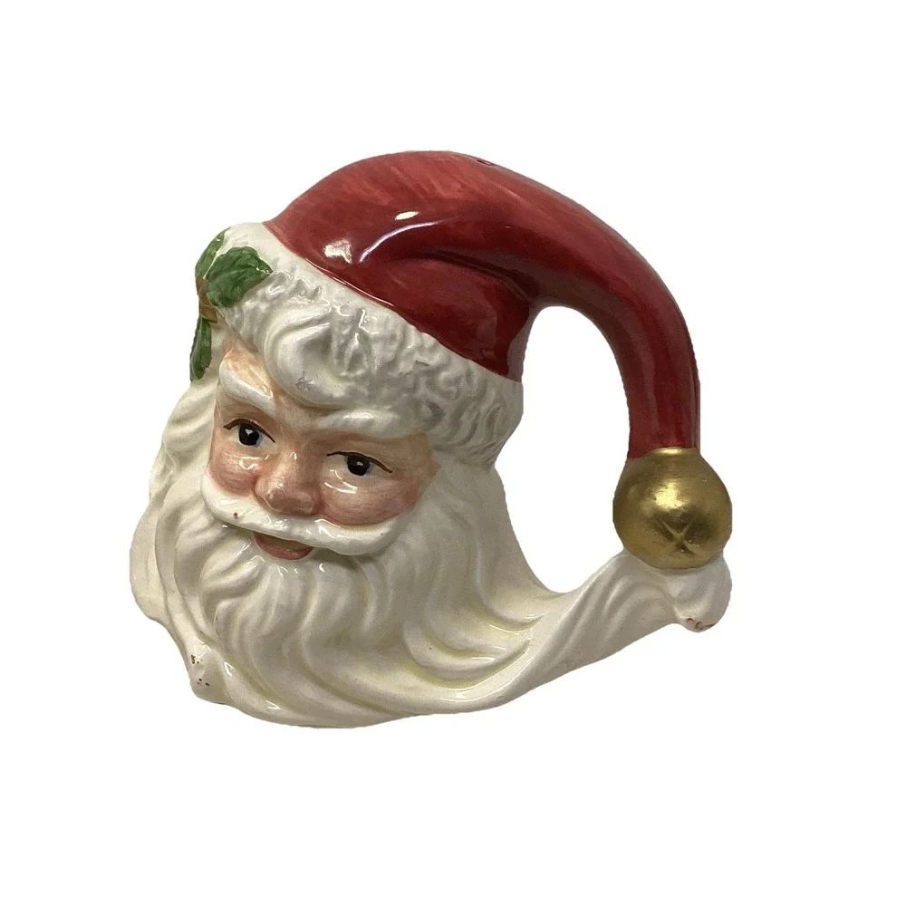 Santa Face Salt Pepper Shakers Fitz and Floyd Omnibus Christmas Vintage 1993 4